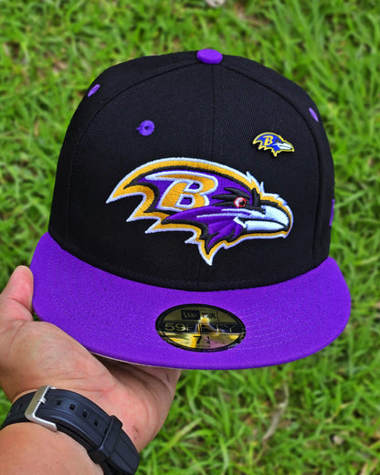 BALTIMORE RAVENS NEGRO VISOR MORADO