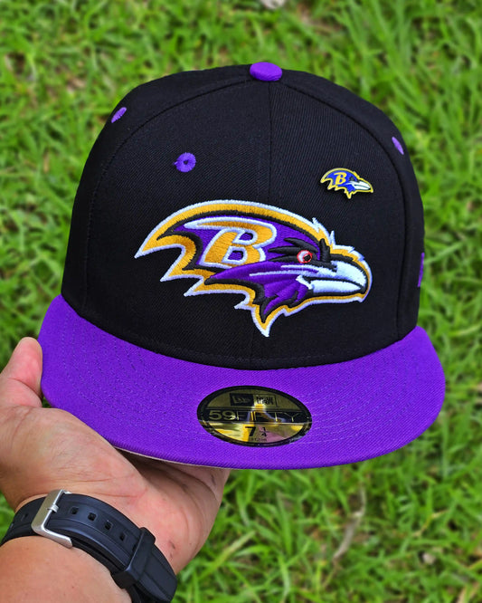 BALTIMORE RAVENS NEGRO VISOR MORADO
