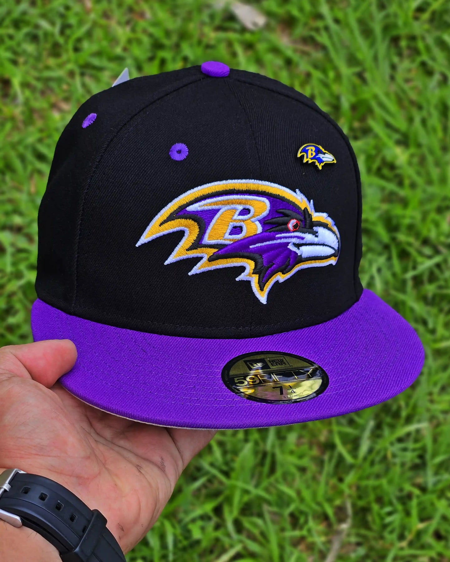 BALTIMORE RAVENS NEGRO VISOR MORADO