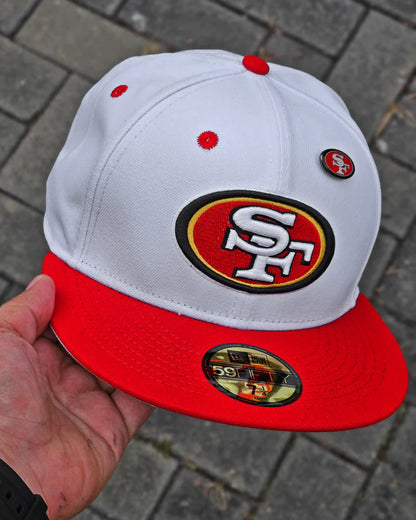 SAN FRANCISCO 49ERS BLANCO VISOR ROJO