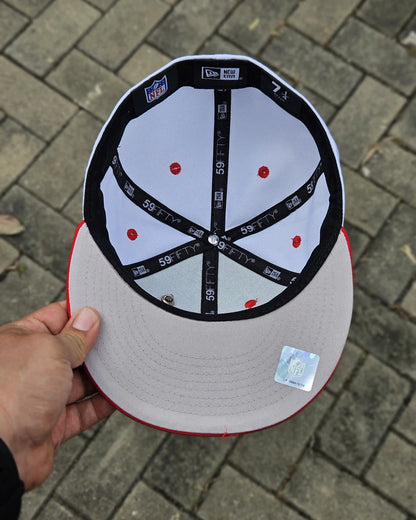 SAN FRANCISCO 49ERS BLANCO VISOR ROJO