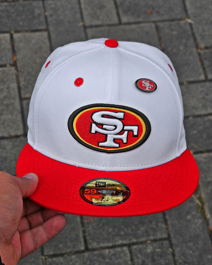 SAN FRANCISCO 49ERS BLANCO VISOR ROJO