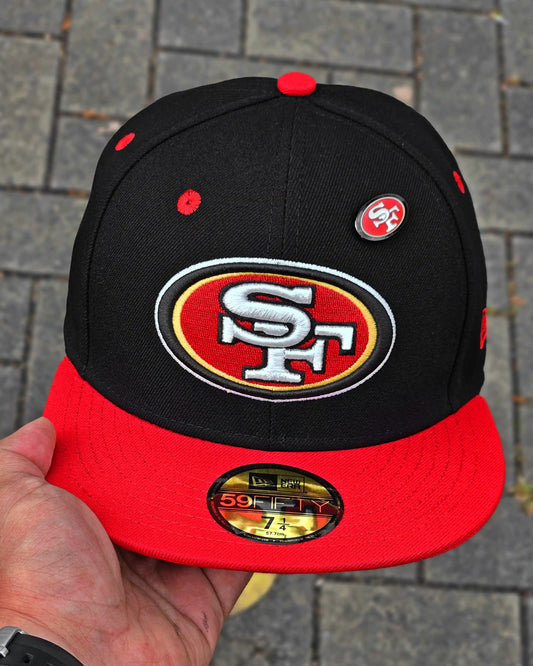 SAN FRANCISCO 49ERS NEGRO VISOR ROJO