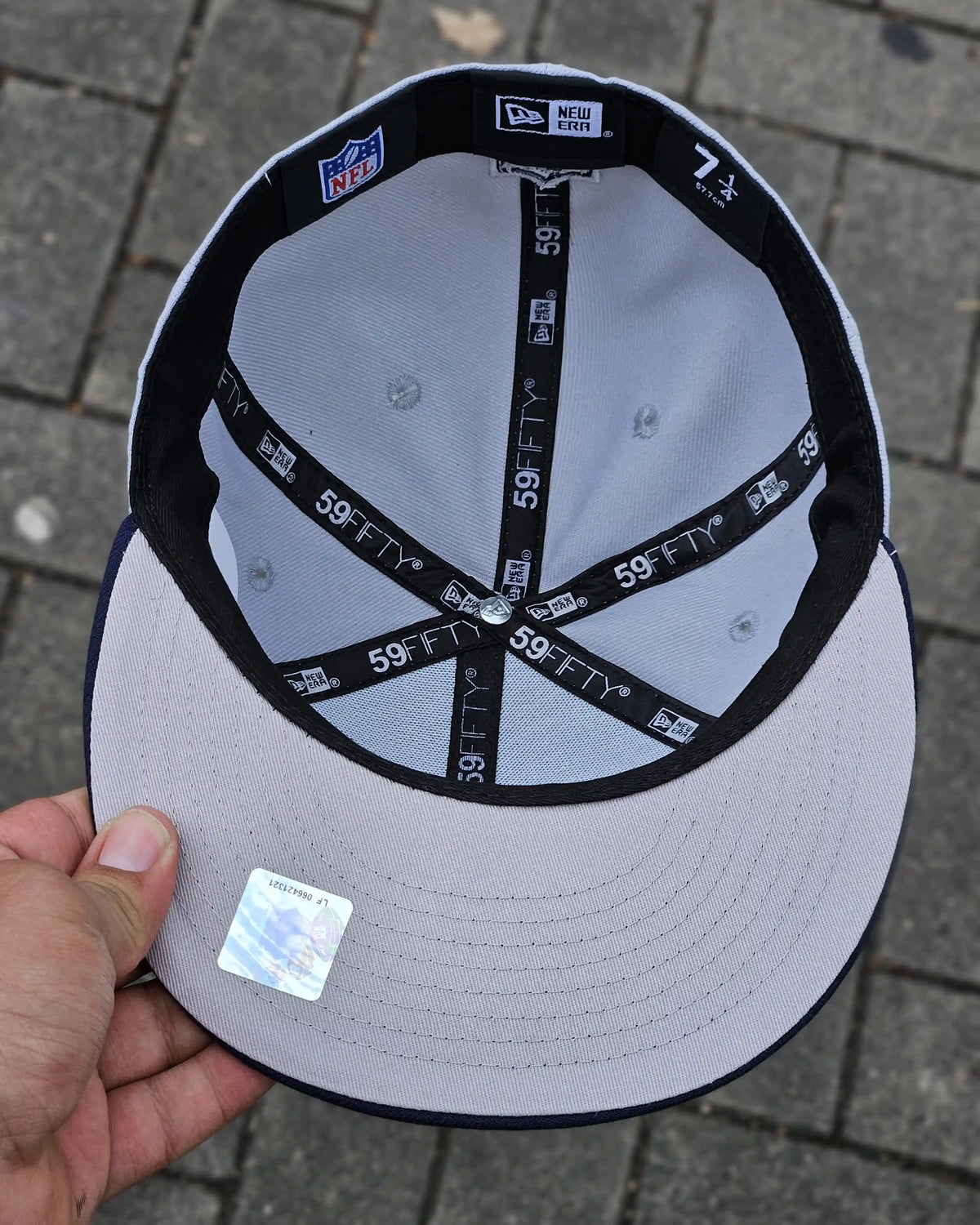 NEW ENGLAND PATRIOTS GRIS VISOR AZUL