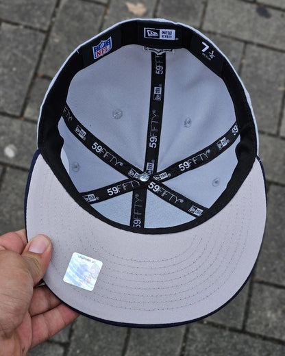 NEW ENGLAND PATRIOTS GRIS VISOR AZUL