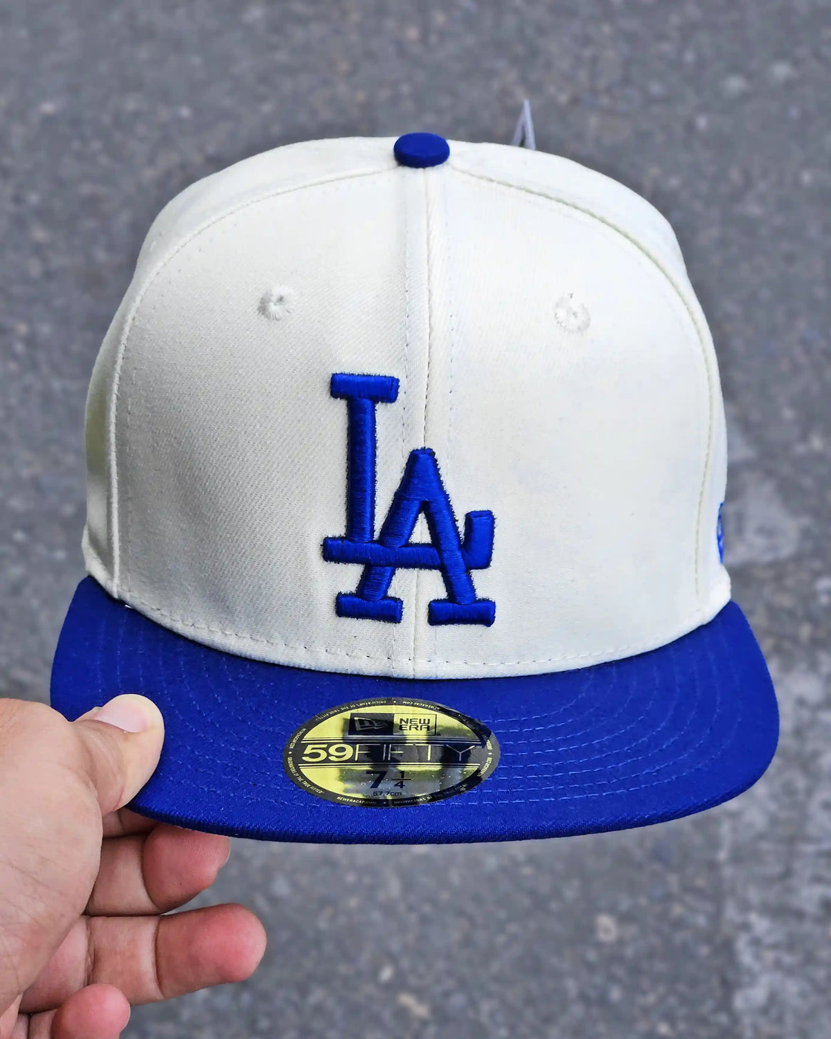 LOS ANGELES DODGERS BEIGE VISOR AZUL