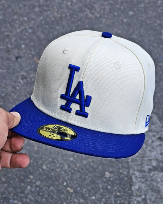 LOS ANGELES DODGERS BEIGE VISOR AZUL