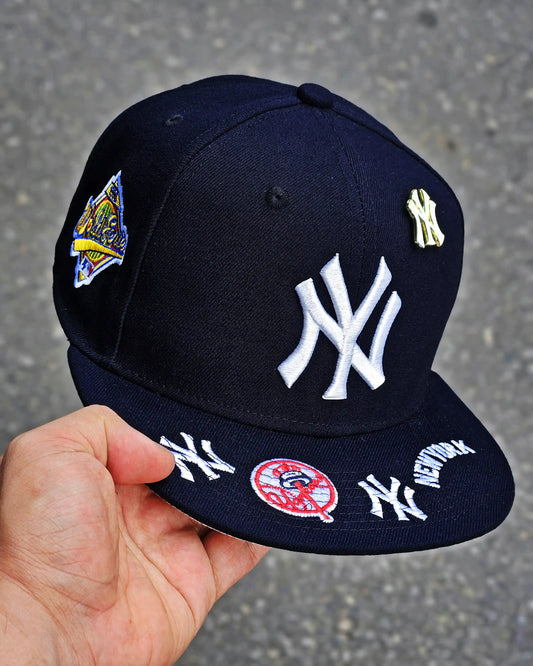 NEW YORK YANKEES NAVY WORLD SERIES 1996 LOGO VISOR