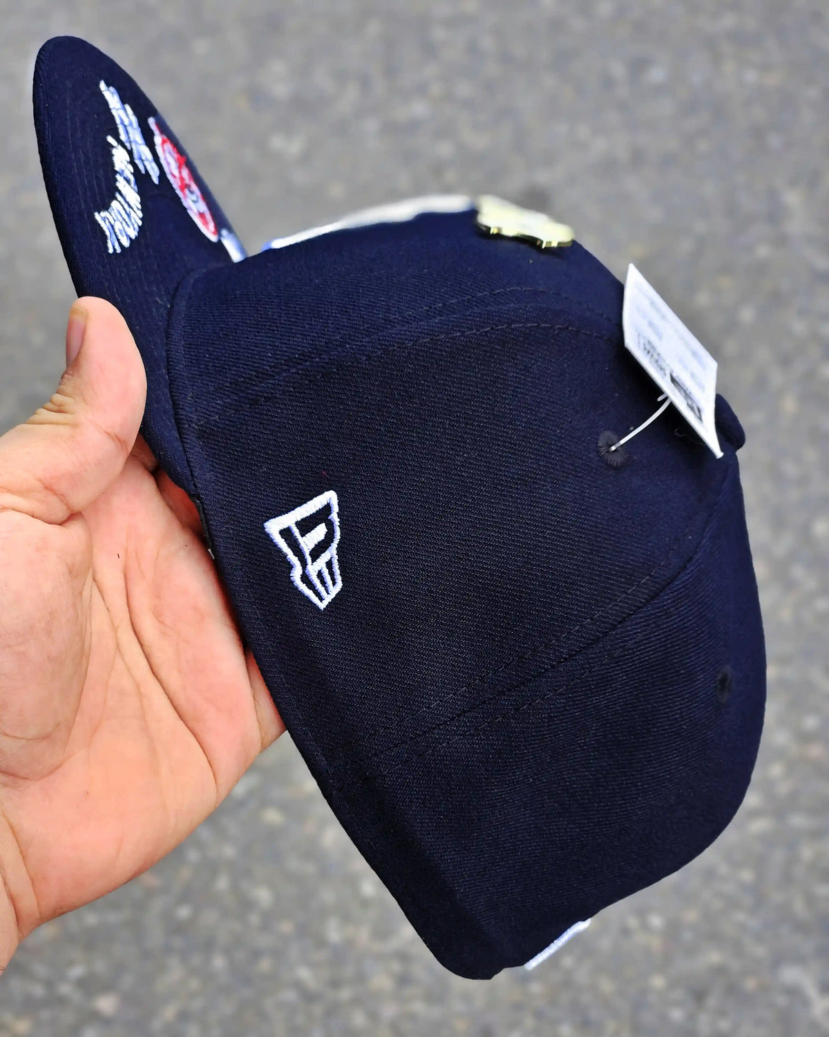 NEW YORK YANKEES NAVY WORLD SERIES 1996 LOGO VISOR