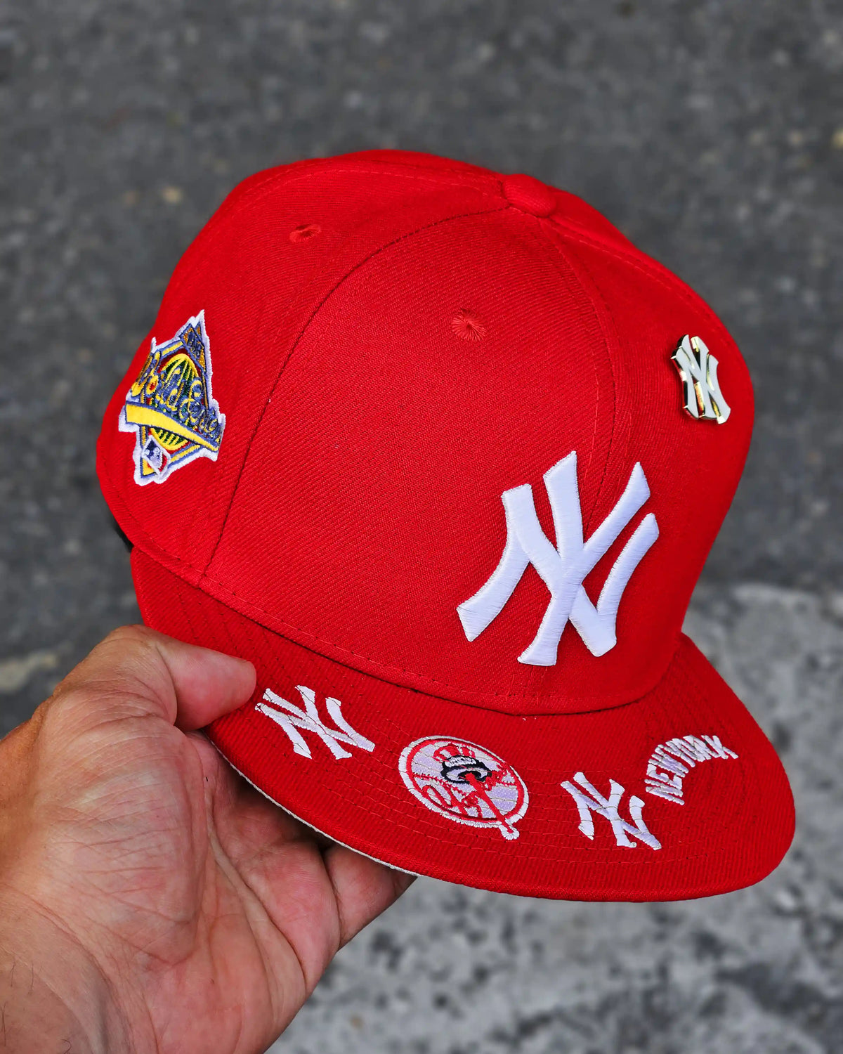 NEW YORK YANKEES ROJO WORLD SERIES 1996 LOGO VISOR