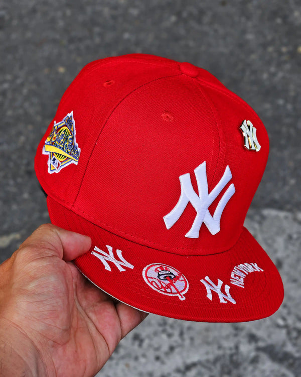 NEW YORK YANKEES ROJO WORLD SERIES 1996 LOGO VISOR