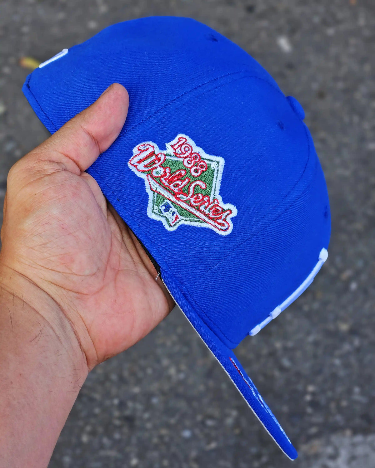 LOS ANGELES DODGERS AZUL WORLD SERIES 1988 LOGO VISOR