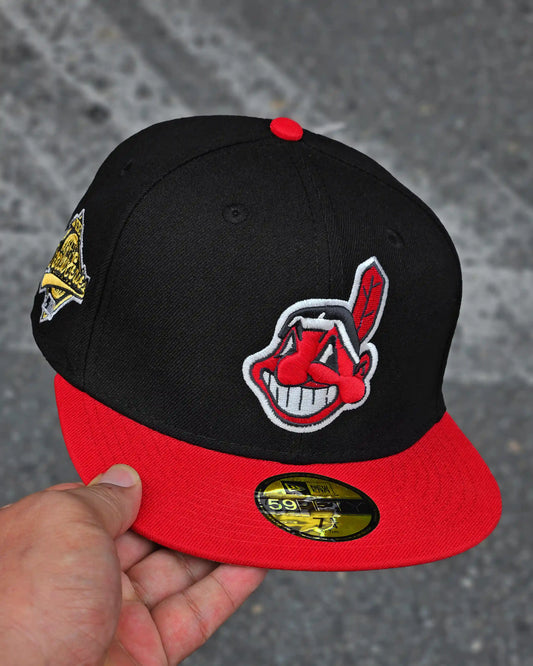 CLEVELAND INDIANS NEGRO WORLD SERIES 1995 VISOR ROJO