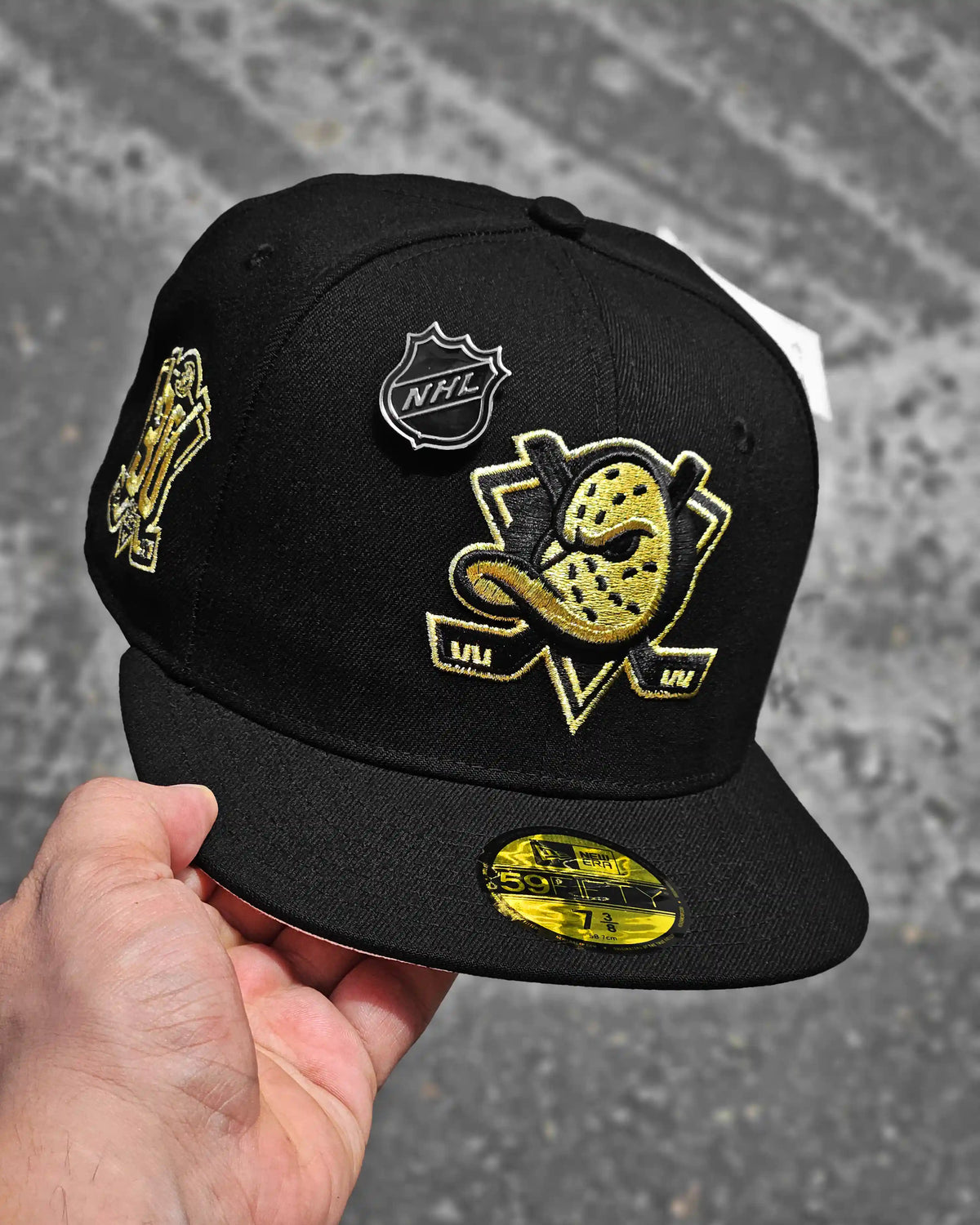 ANAHEIM DUCKS NEGRO 30TH ANNIVERSARY DORADA