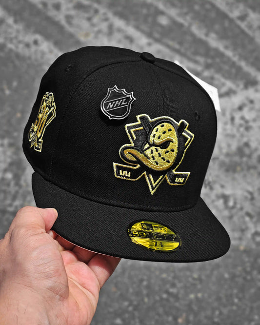 ANAHEIM DUCKS NEGRO 30TH ANNIVERSARY DORADA