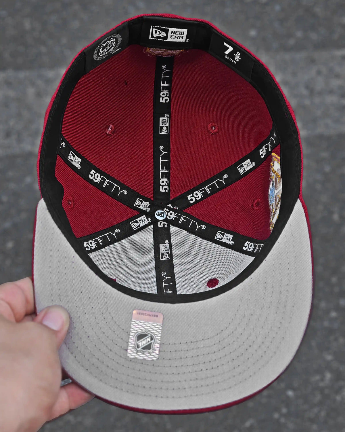 ANAHEIM DUCKS BEIGE VISOR VINOTINTO STANLEY CUP