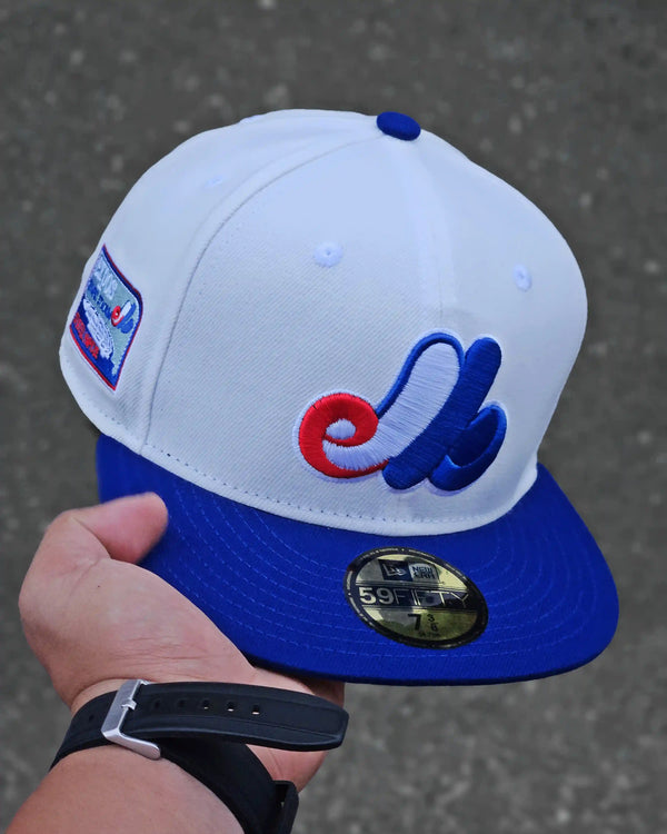 MONTEREAL EXPOS BLANCO OLYMPIC STADIUM VISOR AZUL