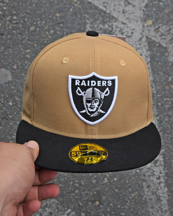 LAS VEGAS RAIDERS BEIGE VISOR NEGRO