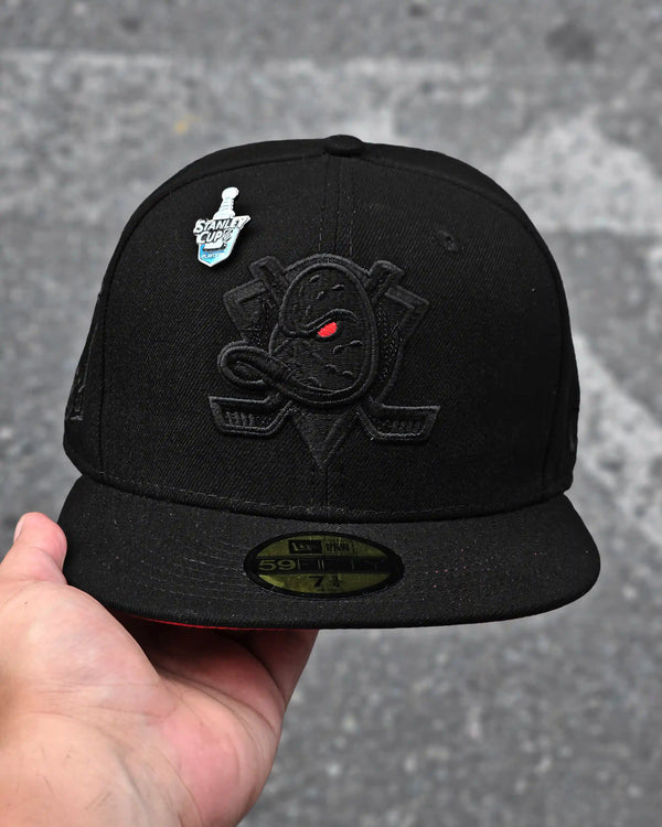 ANAHEIM DUCKS NEGRO BLACK & BLACK RED SCARLET - vista alternativa