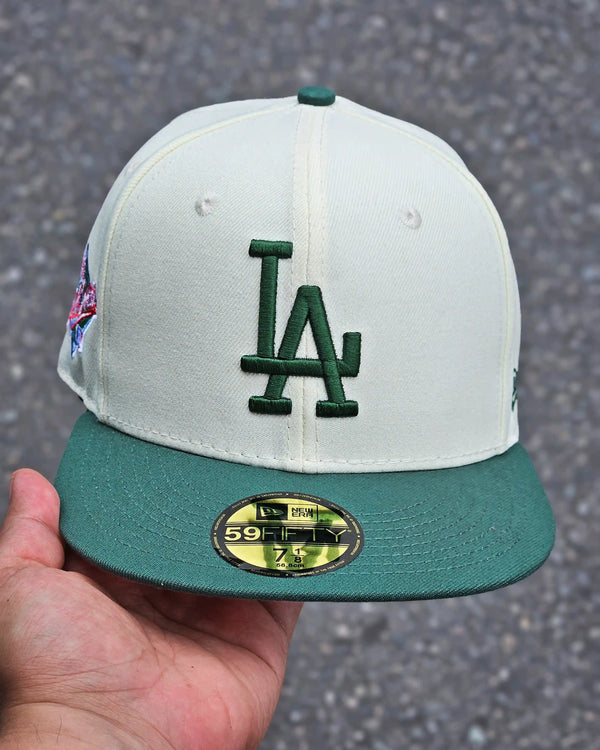 LOS ANGELES DODGERS BEIGE WORLD SERIES 1988 VISOR VERDE - vista alternativa