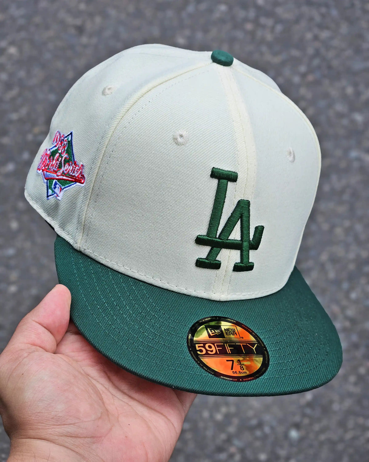 LOS ANGELES DODGERS BEIGE WORLD SERIES 1988 VISOR VERDE