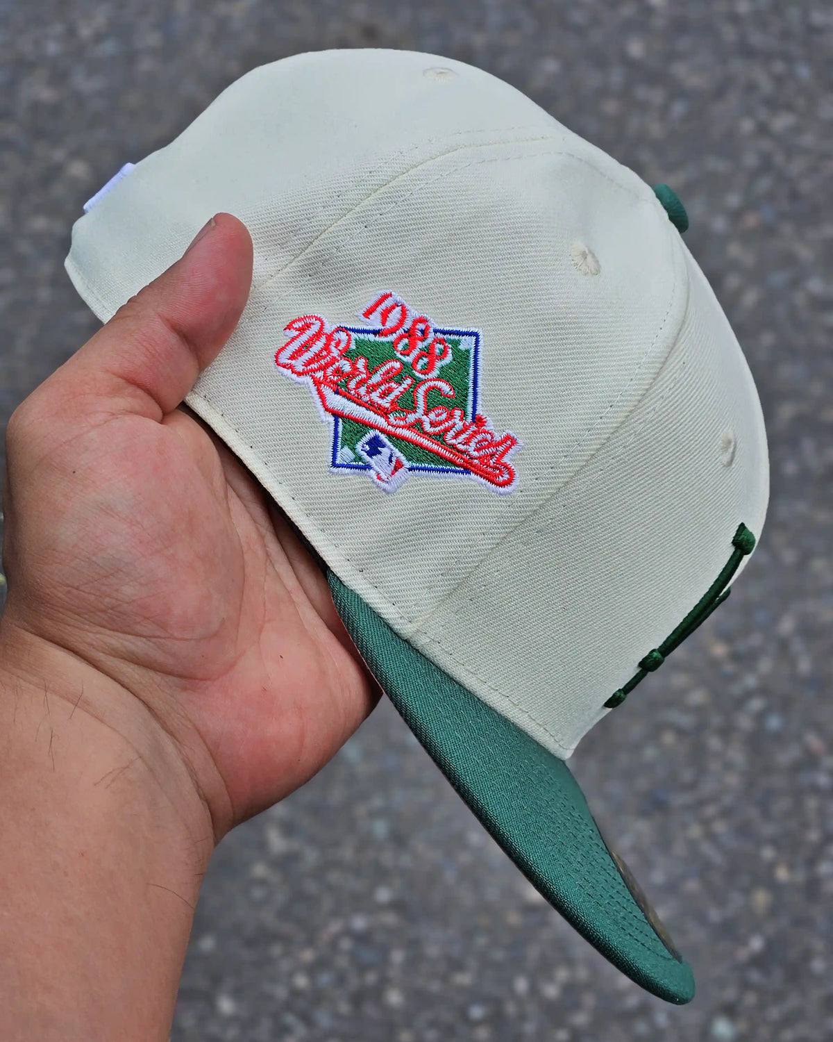 LOS ANGELES DODGERS BEIGE WORLD SERIES 1988 VISOR VERDE