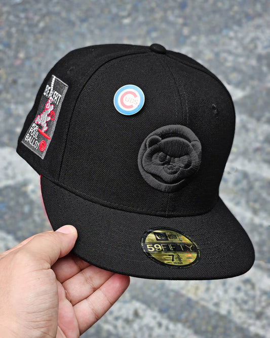 CHICAGO CUBS NEGRO BE ALERT FOR FOUL BALLS UV ROJO