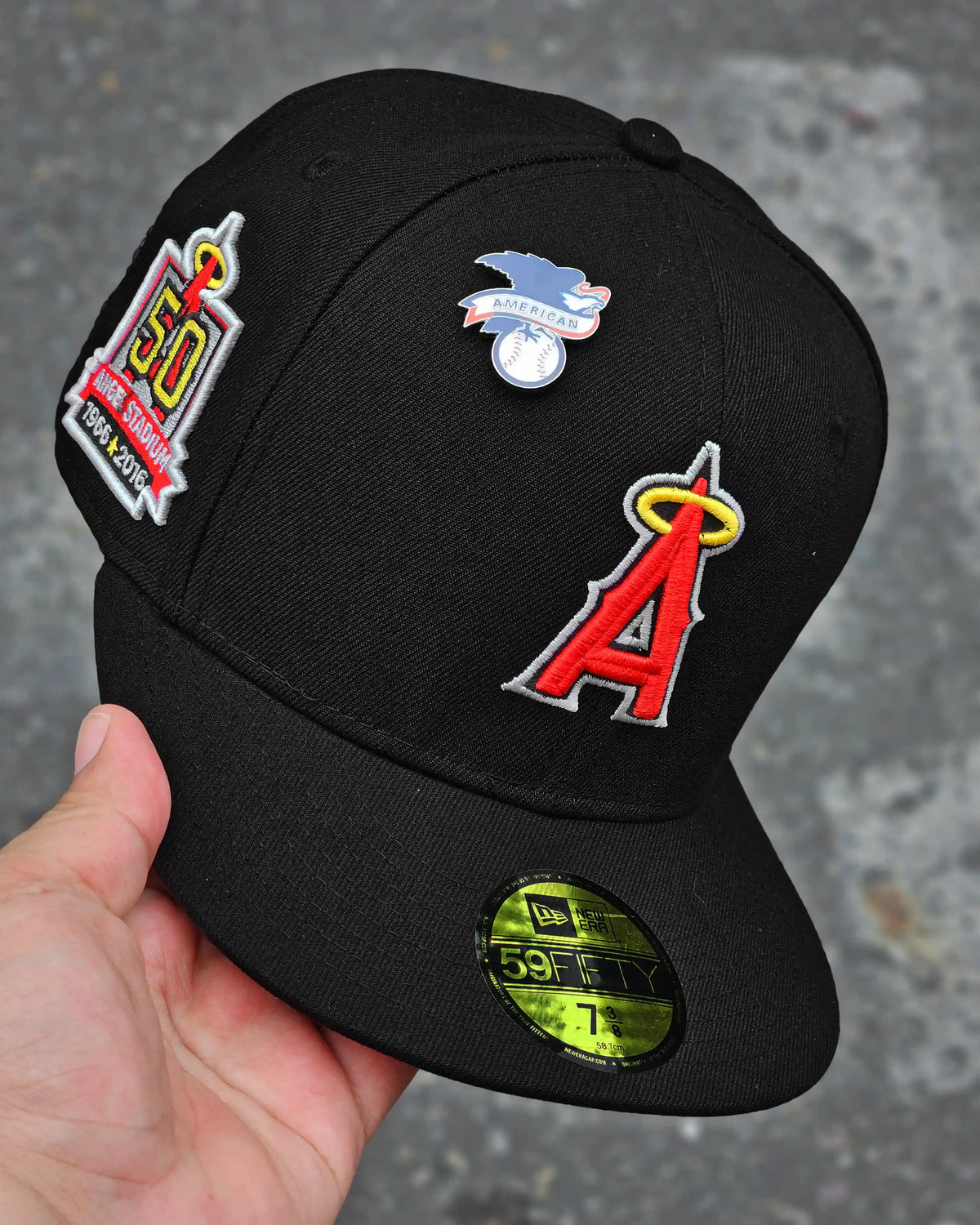 LOS ANGELES ANGELS NEGRO 50TH STADIUM 1966 UV ROJO