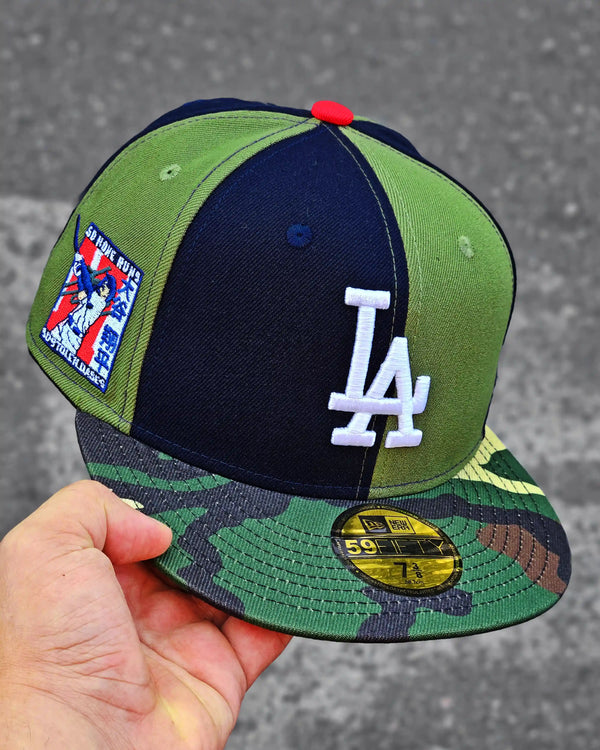 LOS ANGELES DODGERS NAVY PINWHEEL VISOR CAMO
