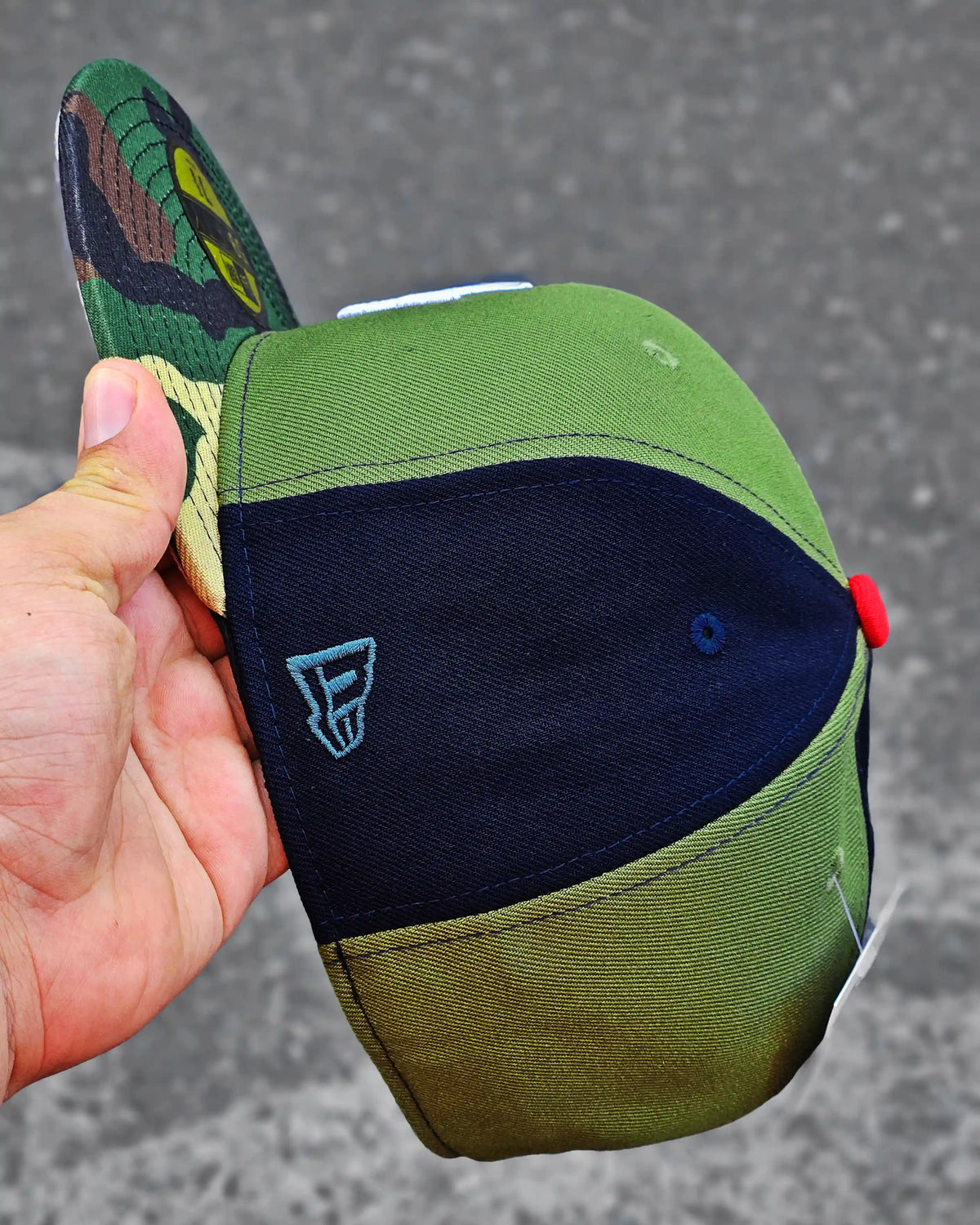 LOS ANGELES DODGERS NAVY PINWHEEL VISOR CAMO