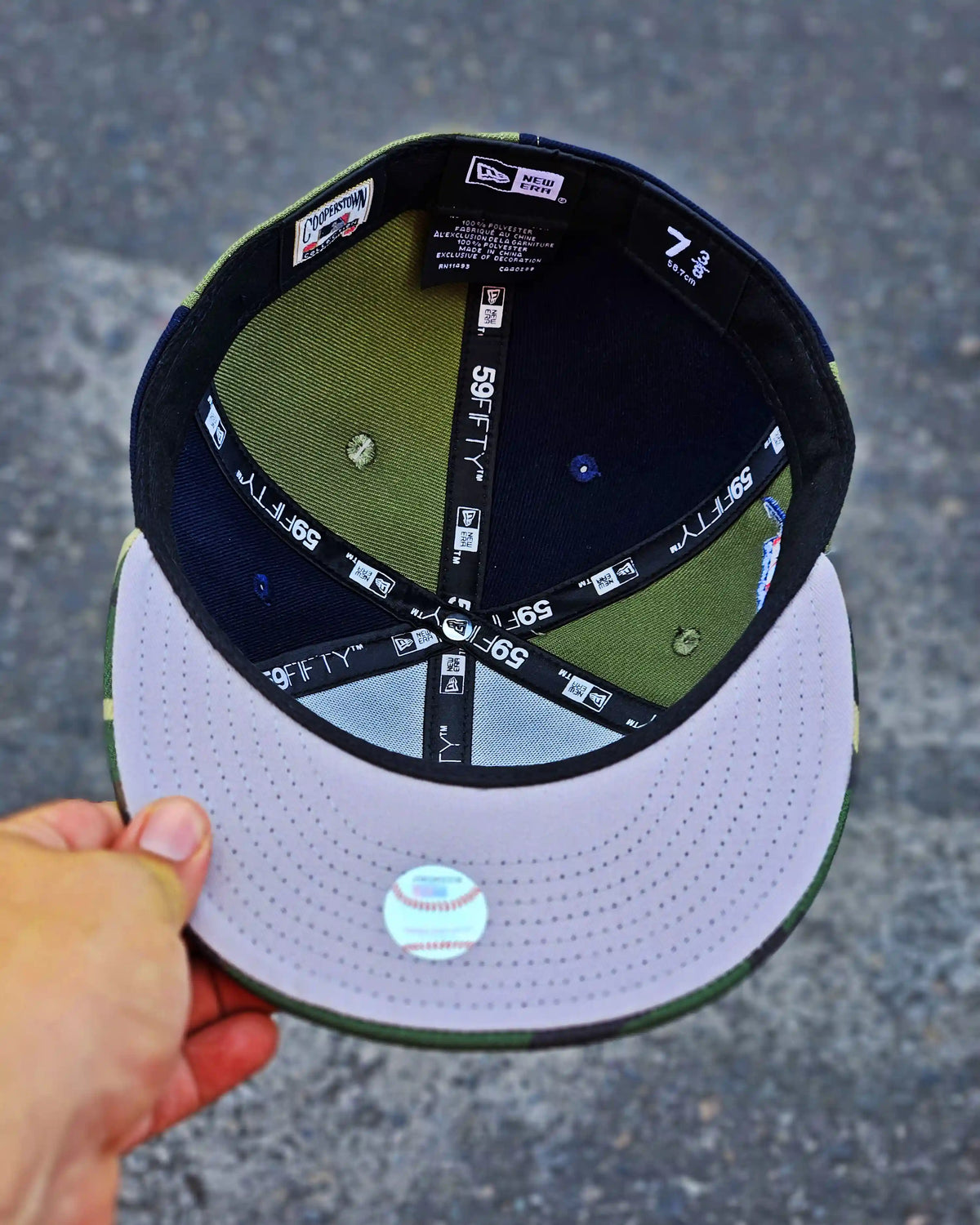 LOS ANGELES DODGERS NAVY PINWHEEL VISOR CAMO