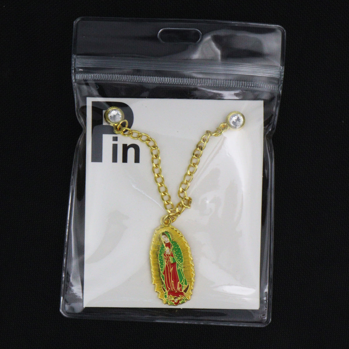 PIN CADENA DE LA SANTA VIRGEN DORADO CADENA