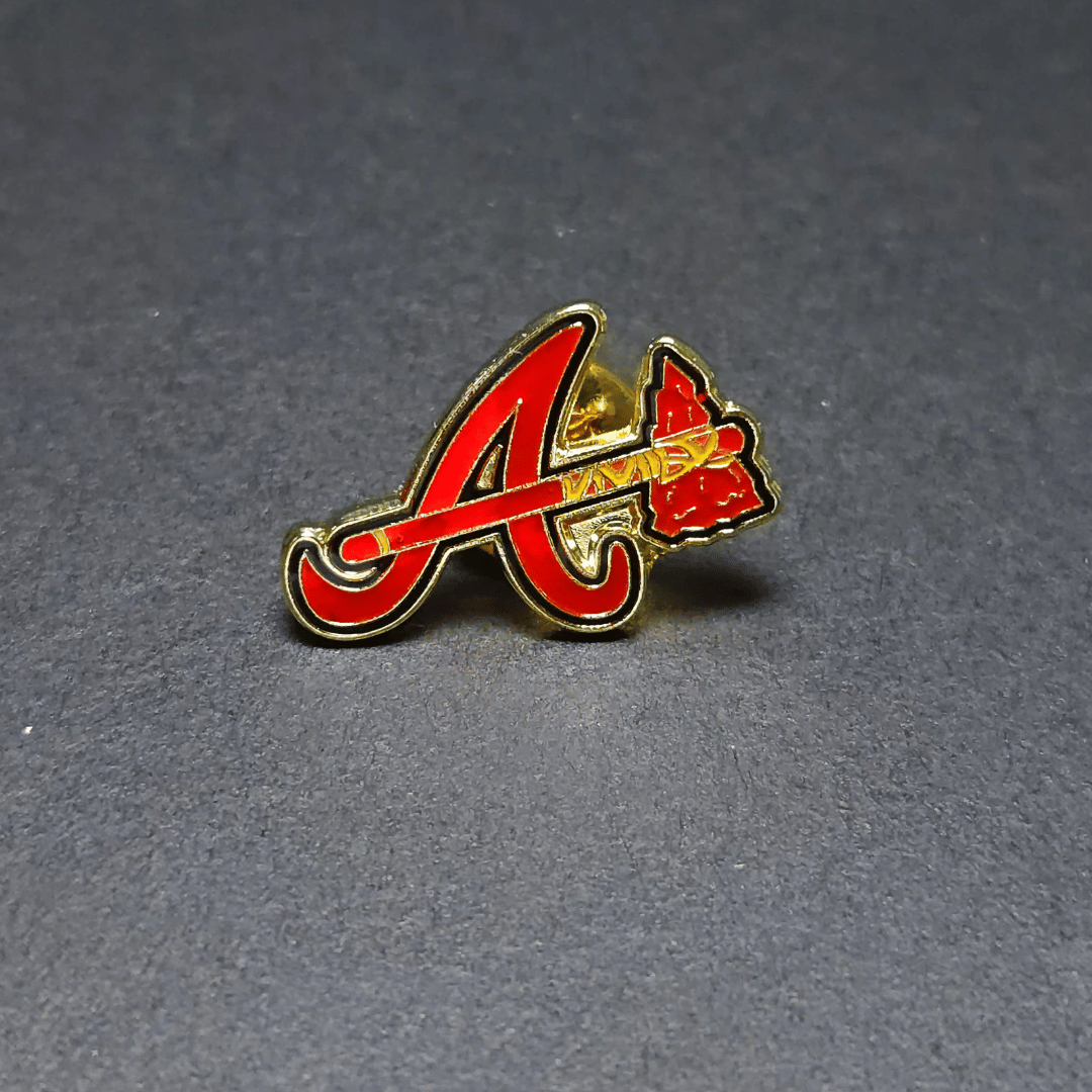 PIN ATLANTA BRAVES ROJO LOGO
