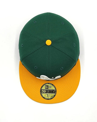 OAKLAND ATHLETICS VERDE  CLASICA visor AMARILLO